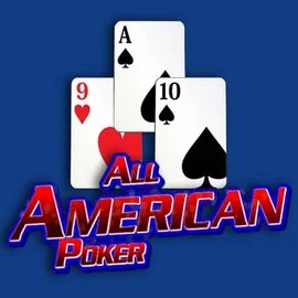 All American Poker online game logo by RTG (Reel Time Gaming) on spinorhino-casino.org