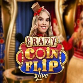 Official Live Casino logo: Crazy Coin Flip by Evolution at Spinorhino Casino