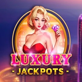 Luxury Jackpots slot logo by Triple Cherry at Spinorhino Casino
