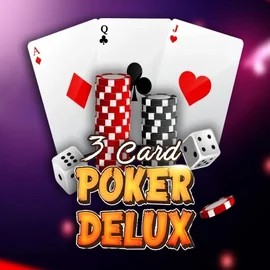 Three Card Poker Delux casino game by Urgent Games – featured logo at Spinorhino Casino