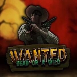 Wanted Dead or a Wild online game logo by Hacksaw Gaming on spinorhino-casino.org